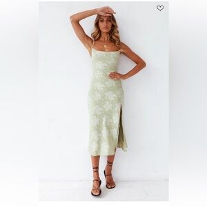 fortunate one leora midi dress